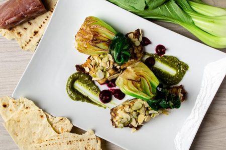 pesce carasau e verdure la plancia